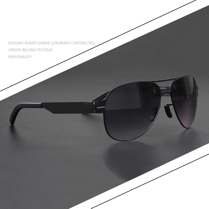 German Luxury Brand Pilot Sunglasses for Men Ultralight Screwless Frog Mirror Sunglass for Women Outdoor Fashion Sun Glasses