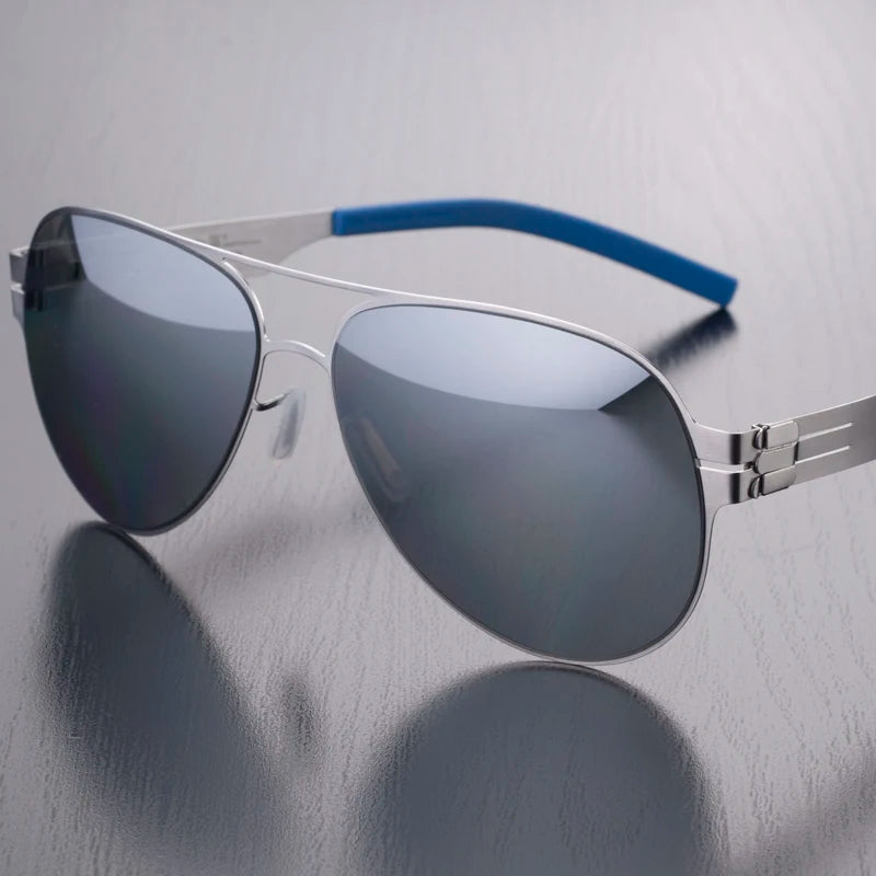 German Luxury Brand Pilot Sunglasses for Men Ultralight Screwless Frog Mirror Sunglass for Women Outdoor Fashion Sun Glasses