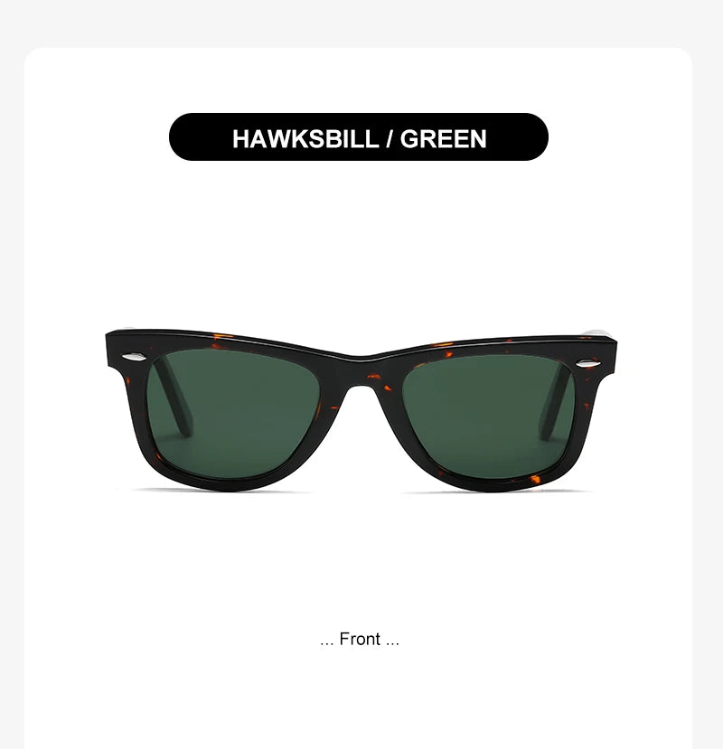 ROGBAE Tilting sunglasses men classics Glass lens Acetate sun glasses R2140 Luxury Brand Rivet Design Goggles Female sunglass