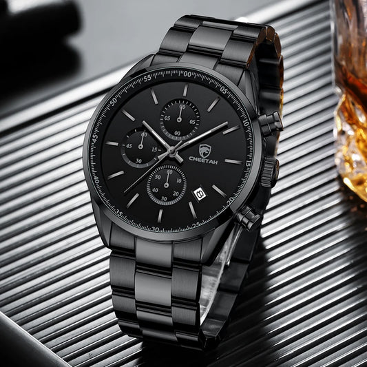 New CHEETAH Watches for Men Top Brand Luxury Fashion Business Quartz Men’s Wristwatch Stainless Steel Waterproof Sports Clock
