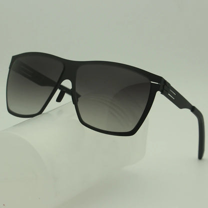 German Screwless Oversized Sunglasses for Men Anti-ultraviolet UV400 Sunglass Women Ultralight Trendy Square Sun Glasses Male
