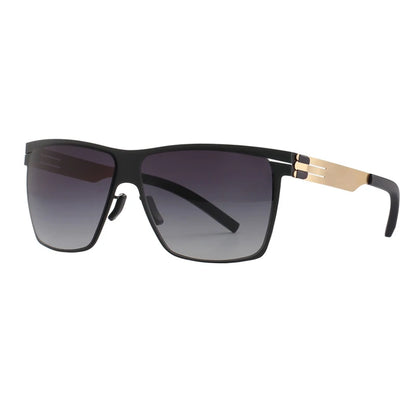 German Screwless Oversized Sunglasses for Men Anti-ultraviolet UV400 Sunglass Women Ultralight Trendy Square Sun Glasses Male