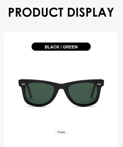 ROGBAE Tilting sunglasses men classics Glass lens Acetate sun glasses R2140 Luxury Brand Rivet Design Goggles Female sunglass