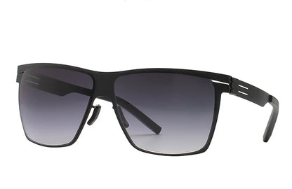 German Screwless Oversized Sunglasses for Men Anti-ultraviolet UV400 Sunglass Women Ultralight Trendy Square Sun Glasses Male