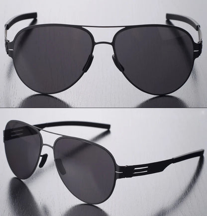 German Luxury Brand Pilot Sunglasses for Men Ultralight Screwless Frog Mirror Sunglass for Women Outdoor Fashion Sun Glasses