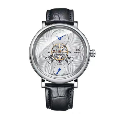 Shanghai Tourbillon Watch Men 40mm Luxury Automatic Watches Dome Sapphire Glass Man Mechanical Wristwatches Relojes Para Hombre