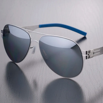 German Luxury Brand Pilot Sunglasses for Men Ultralight Screwless Frog Mirror Sunglass for Women Outdoor Fashion Sun Glasses