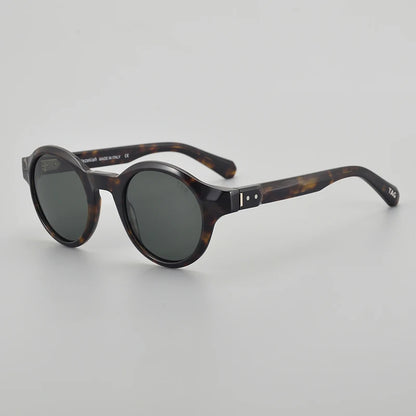 TAG Hezekiah luxury Brand vintage Polarized Sunglasses Men Women Retro round Driving Sun glasses Fashion UV400 acetate Sunglass