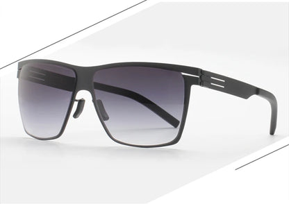 German Screwless Oversized Sunglasses for Men Anti-ultraviolet UV400 Sunglass Women Ultralight Trendy Square Sun Glasses Male