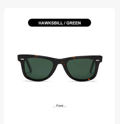 ROGBAE Tilting sunglasses men classics Glass lens Acetate sun glasses R2140 Luxury Brand Rivet Design Goggles Female sunglass