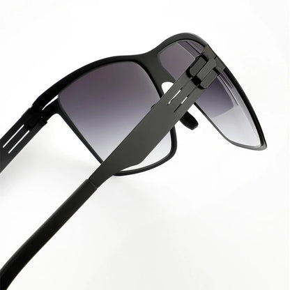 German Screwless Oversized Sunglasses for Men Anti-ultraviolet UV400 Sunglass Women Ultralight Trendy Square Sun Glasses Male
